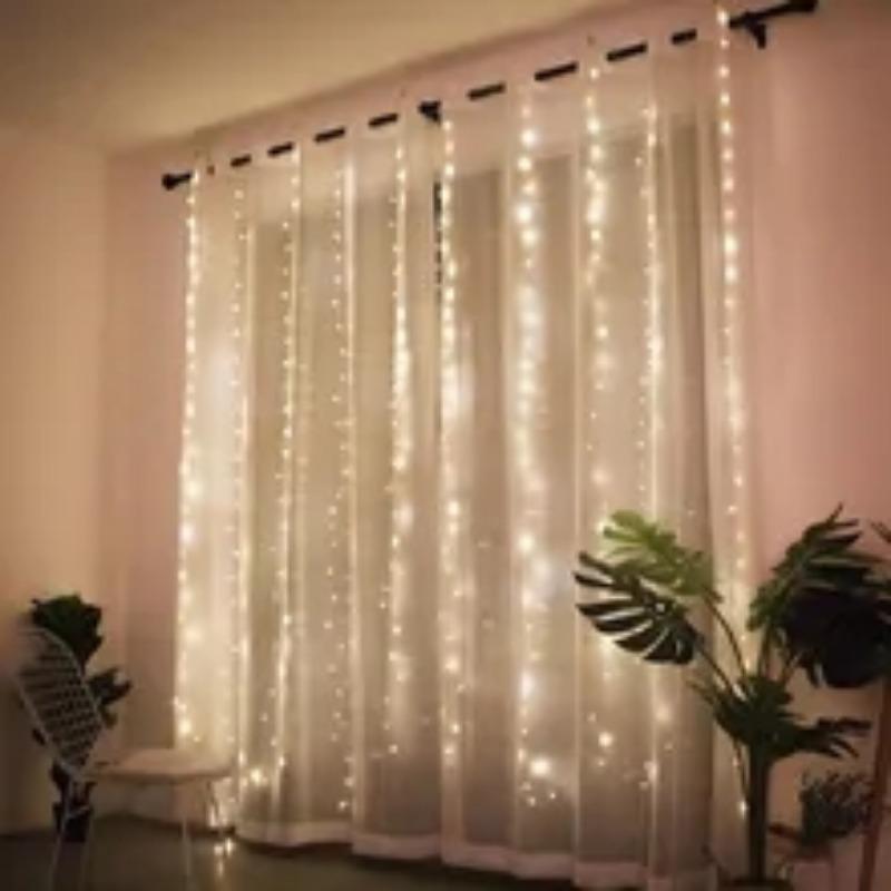 3M Christmas Ornament LED Fairy String Curtain Lights Garland Festoon Christmas Decor for Home New Year 2023 Xmas 2022 Navidad
