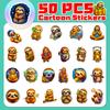50 Cartoon Cute Sloth Stickers Cute Sloth Doodle Stickers