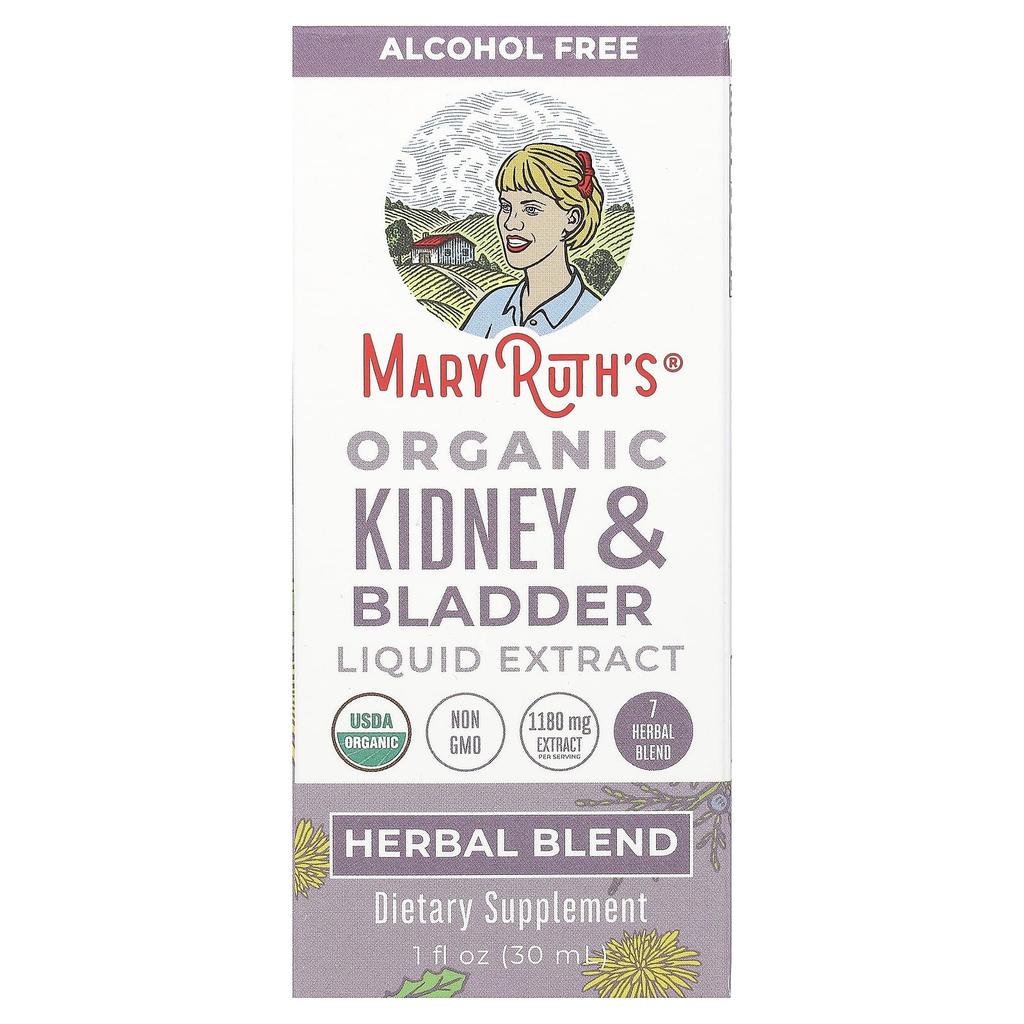 MaryRuth's Organic Kidney and Bladder Liquid Extract, Alcohol-Free, 1 Fl Oz (30 Ml)