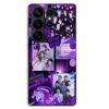 Phone Case - MANIACASE - Samsung Galaxy S26 Ultra - Silicone TPU - Purple BTS Concept - Black