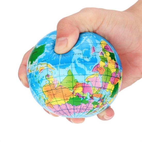 Squishy Squeeze World Map Globe Palm Ball Slow Rising Stress Reliever Kids Toys