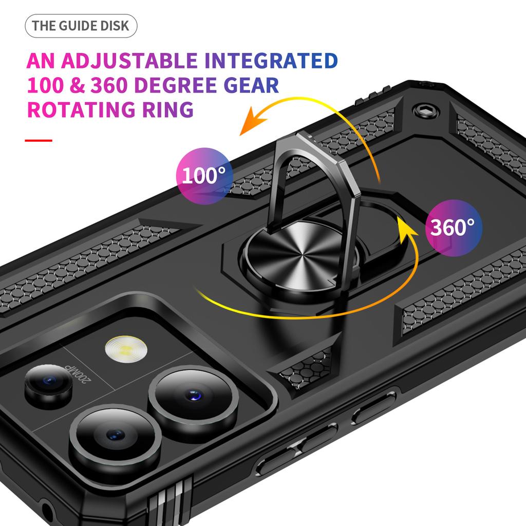 For Xiaomi Redmi Note 13 Pro 5G/Poco X6 5G Case PC+TPU Anti-Drop Phone Cover with Kickstand