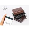 RFID Anti Theft Zipper Card Holder Vintage Design Men Fashion Purse Wallets Money Pack GZW