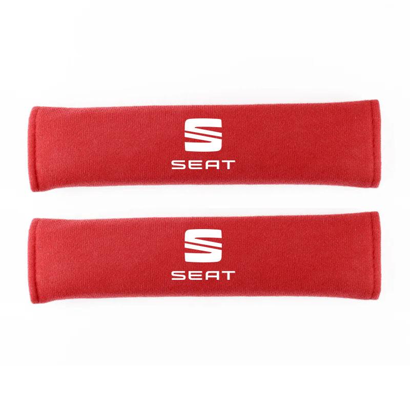 wszp1 2Pcs Car Seat Belt Shoulder Protector Cover Safety Belt Padding Pad for Seat Leon Cupra 4F 5F MK3 MK4 Ibiza 6F Arona Ateca Leon