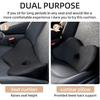 Lumbar Support Pillow for Car, 2 In 1 Memory Foam Lower Back Support Cushion, Fill Bucket Seat and Sciatica Pain Relief Pillow, Back Support Pillow