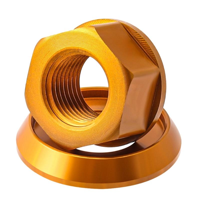 1 Piece Aluminum Alloy Bike 3/8 M10 Hubs Nut Bolts Screws For Fixed Gear Mountain Bicycles Front & Rear Bike Wheel Axle