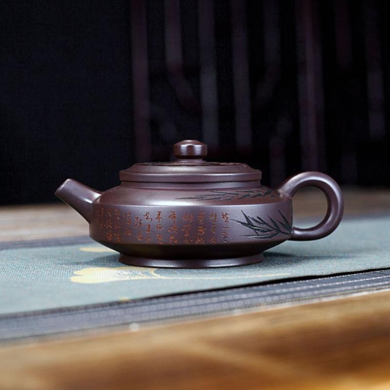 

240ml Elegant Yixing Purple Clay Teapots Handmade Weekly Count Pot Raw Ore Purple Mud Kettle Chinese Zisha Tea Set supplies Gift