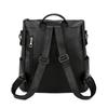 2024 New Fashion Shoulder Leather Travel Backpack Handbag Large Girls Backpack