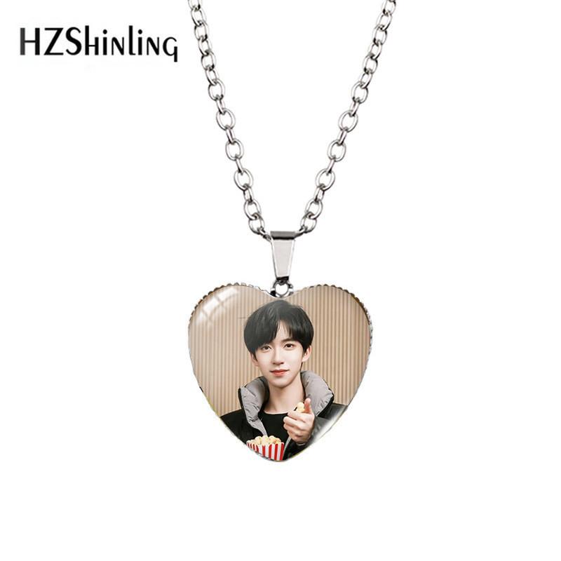 Gorgeous Bts Heart Shaped Necklace Featuring Park Jimin And Gold Plated Design