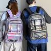 Schoolbag Transparent Backpack PVC Jelly Bag Large Capacity Korean Junior High School Student Schoolbag College Student Backpack Male