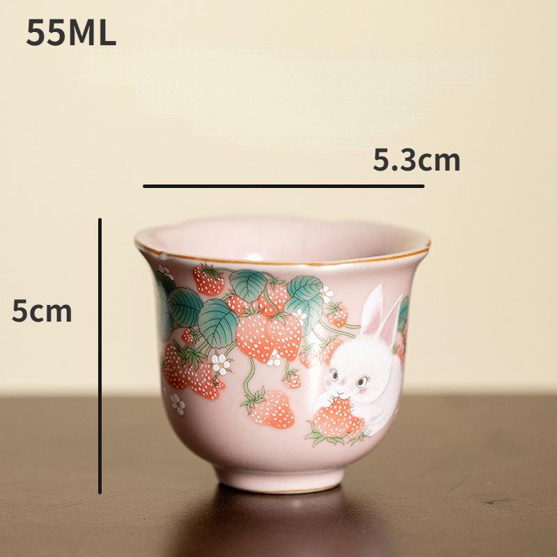 

Горшок для подъема печи Ru Kiln с балкой, заварочный чайник в виде клубничного кролика, набор для заваривания чая Xishi, домашний керамический чайный сервиз Kung Fu, открытая часть, которую можно хранить