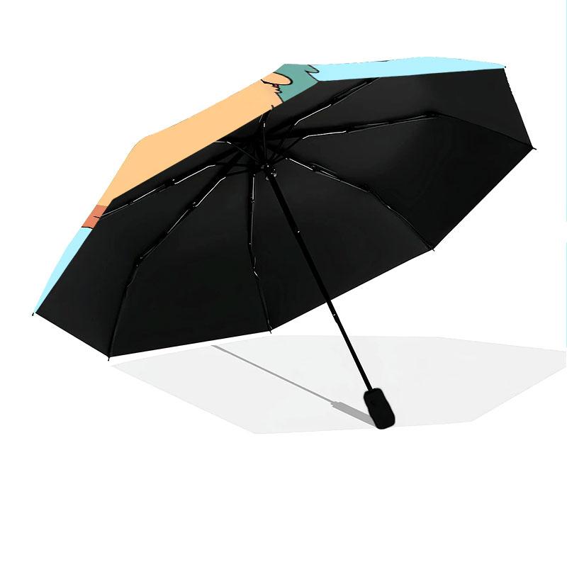 Hilda Cartoon pattern, automatic folding umbrella, portable and foldable design, 8 ribs, a Christmas or birthday gift.