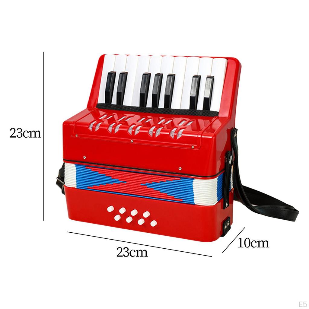 17 Keys 8 Bass Piano Accordion Educational Musical Toys Lightweight Kids Toy for Boys