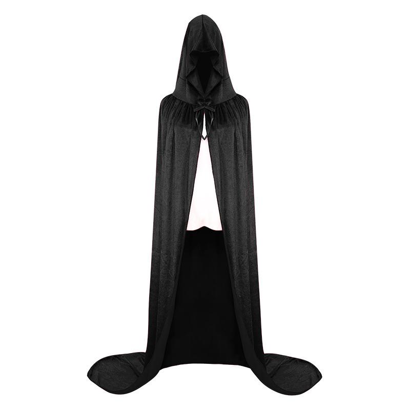 Halloween Cloak Reaper Vampire Witch Cloaks Hooded Adult Boys Girls Cape Masquerade Stage Performance Costume Mardi Gras Set