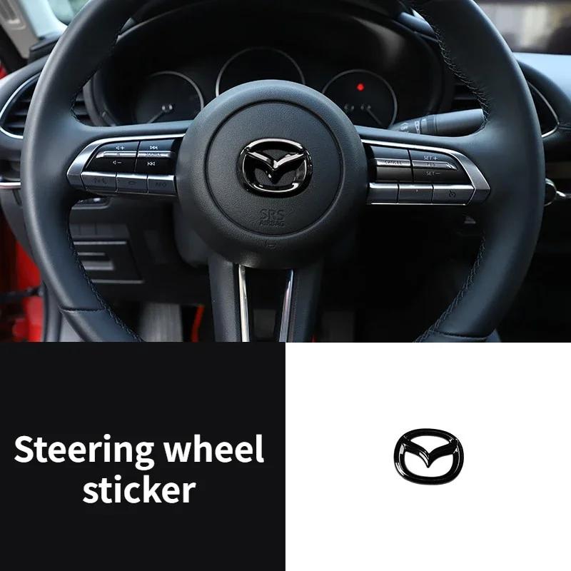 

Car Sticker ABS Front Grille Rear Tailgate Covering Emblem for Mazda 3 Axela 2020 Steering Wheel Badge Decoration Modfication