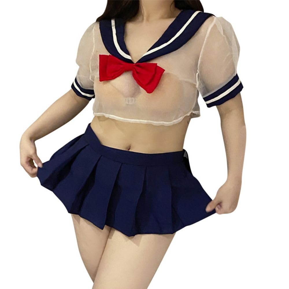 

MONEON Косплей матросской формы плюс XXL и костюм на Хэллоуин, Размеры, Прозрачный, Вверх, (XL)