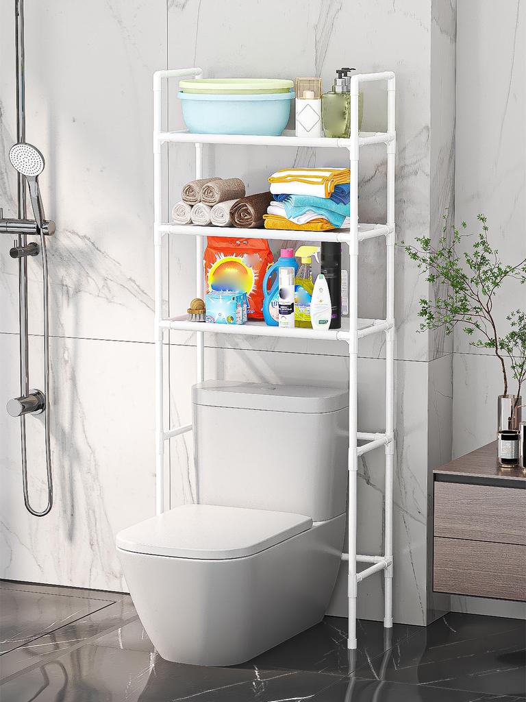 Floor-Standing Bathroom & Kitchen Storage Rack - Punch-Free Design
