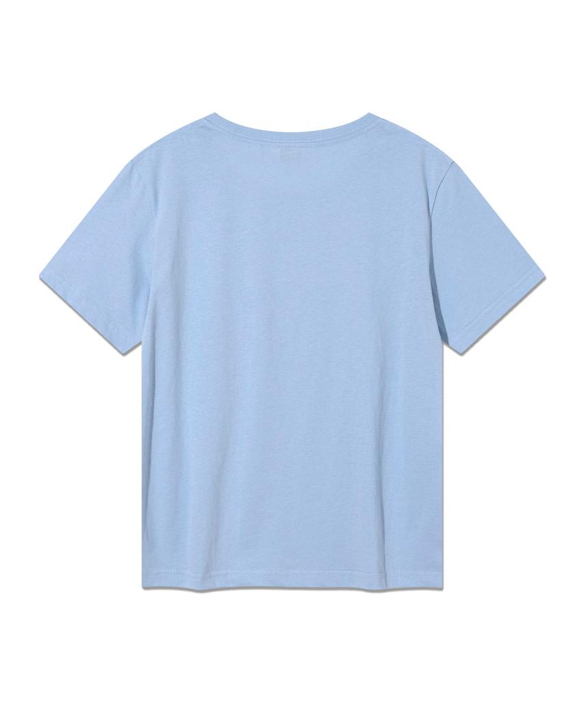 LEE Women'S American Typo T-Shirt Light Blue