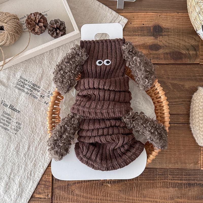 Girls' Korean Style Puppy Ear Leg Warmers - Cute, Warm, Autumn/Winter Calf Socks & Boot Covers