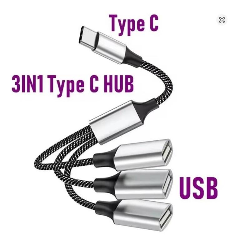 

Multi USB Hub Extensions 4 Port Type C Hub USB Splitter Fast Data Transmission OTG Adapter For Computer Xiaomi Macbook Pro Air