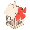 Solar Powered Windmill Wooden House DIY Kids Children Science Educational Experiment Toy