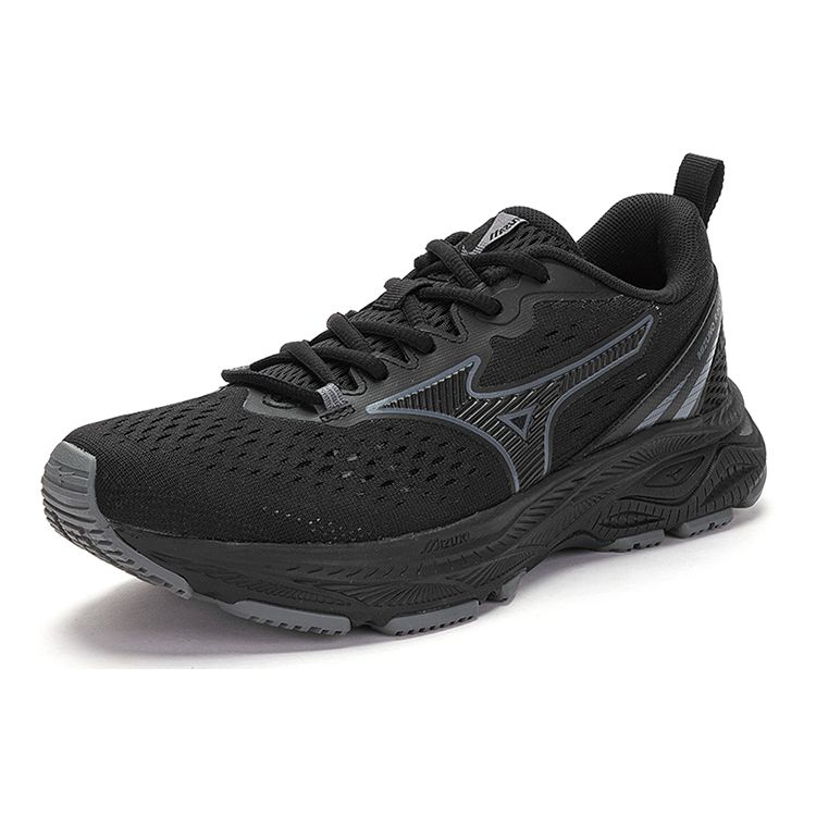 Mizuno Cushioning Breathable Durable Low-Top Running Shoes Unisex Sneaker Black D1GH223601