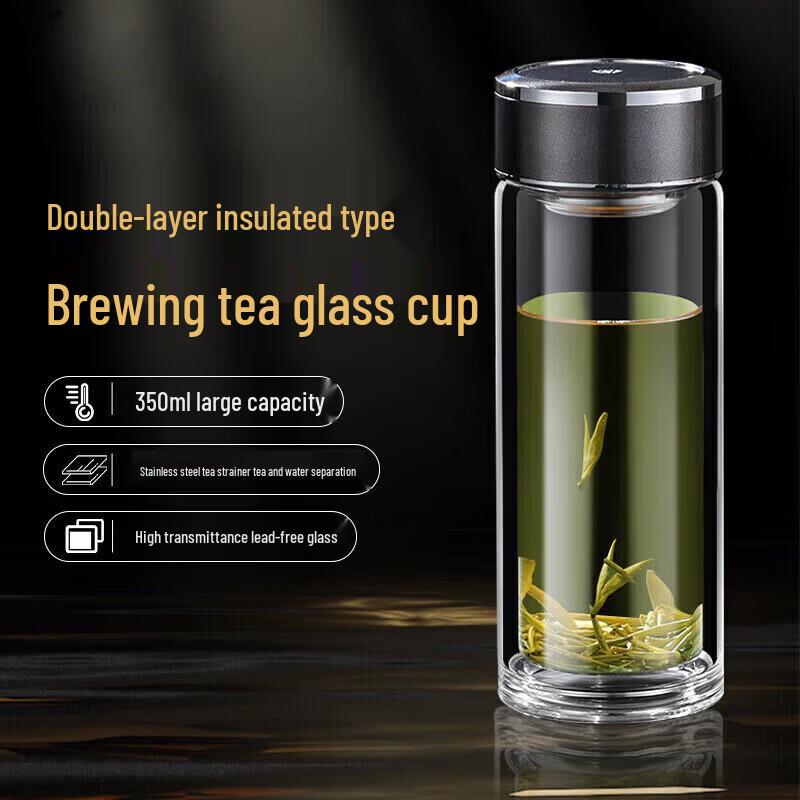 

TDE Double-Wall Glass Tea Infuser Cup