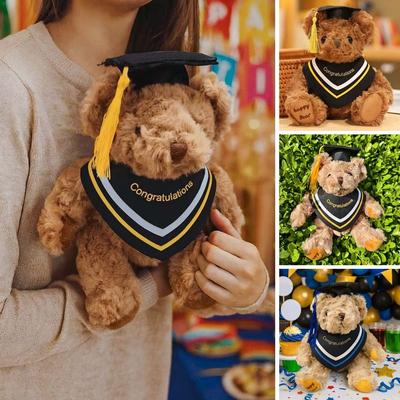 20CM Cute Doctor Bear Plush Toy Soft Graduate Plush Dolls Creative Graduation Bear  Graduate Gift