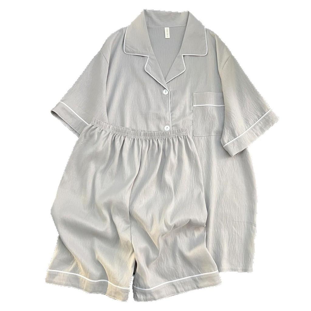 Men's Cloud Cotton Solid Color Short Sleeve Pajama Set