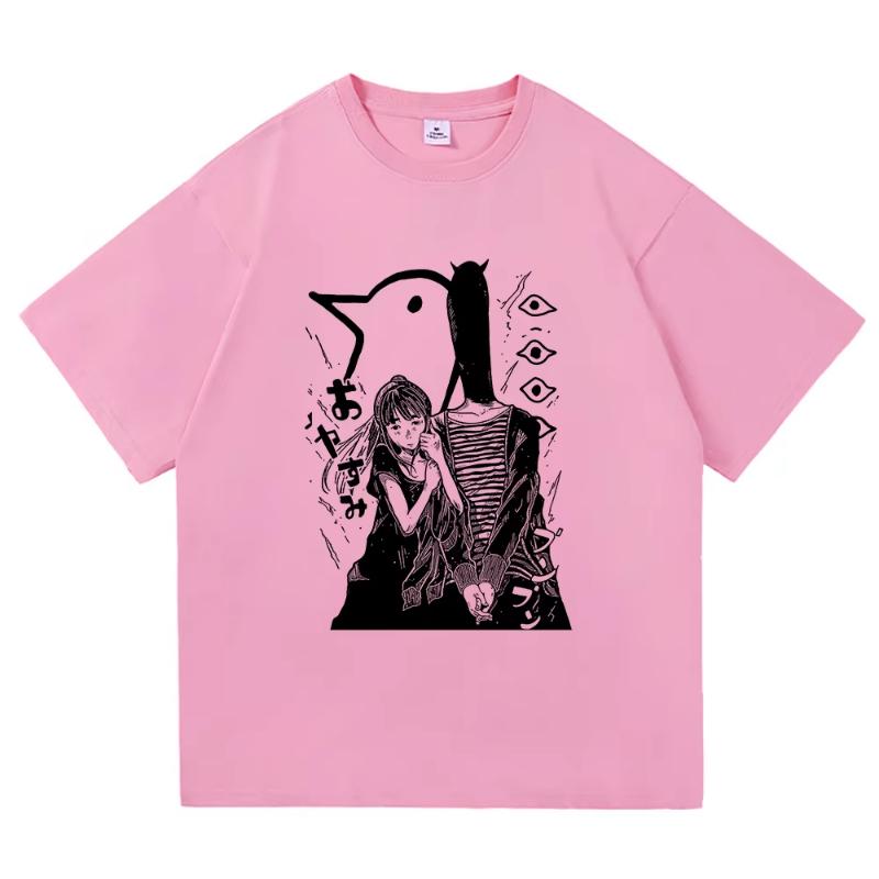 Goodnight Punpun T Shirt Fashion Women Retro Oyasumi Punpun Aiko Tanaka T-Shirt Unisex Anime Manga Retro Sand Cotton Tees Shirts