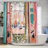 Bohemian Shower Curtain Set Abstract Art Pattern Waterproof Fabric Bathroom Decor Vintage Floral Backdrop Modern Farmhouse Style