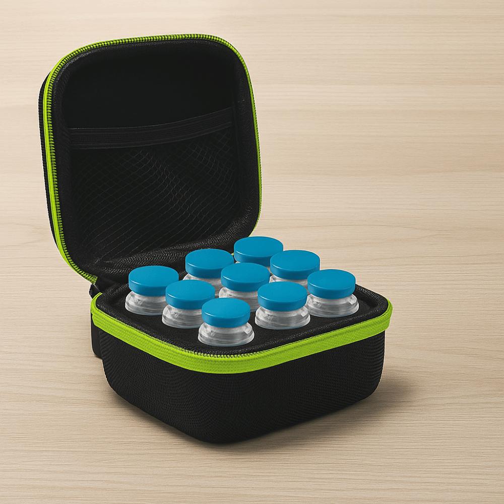 10ML 9 Vials Storage Case EVA Essentials Oil Case Portable Insulin Organizer Travel