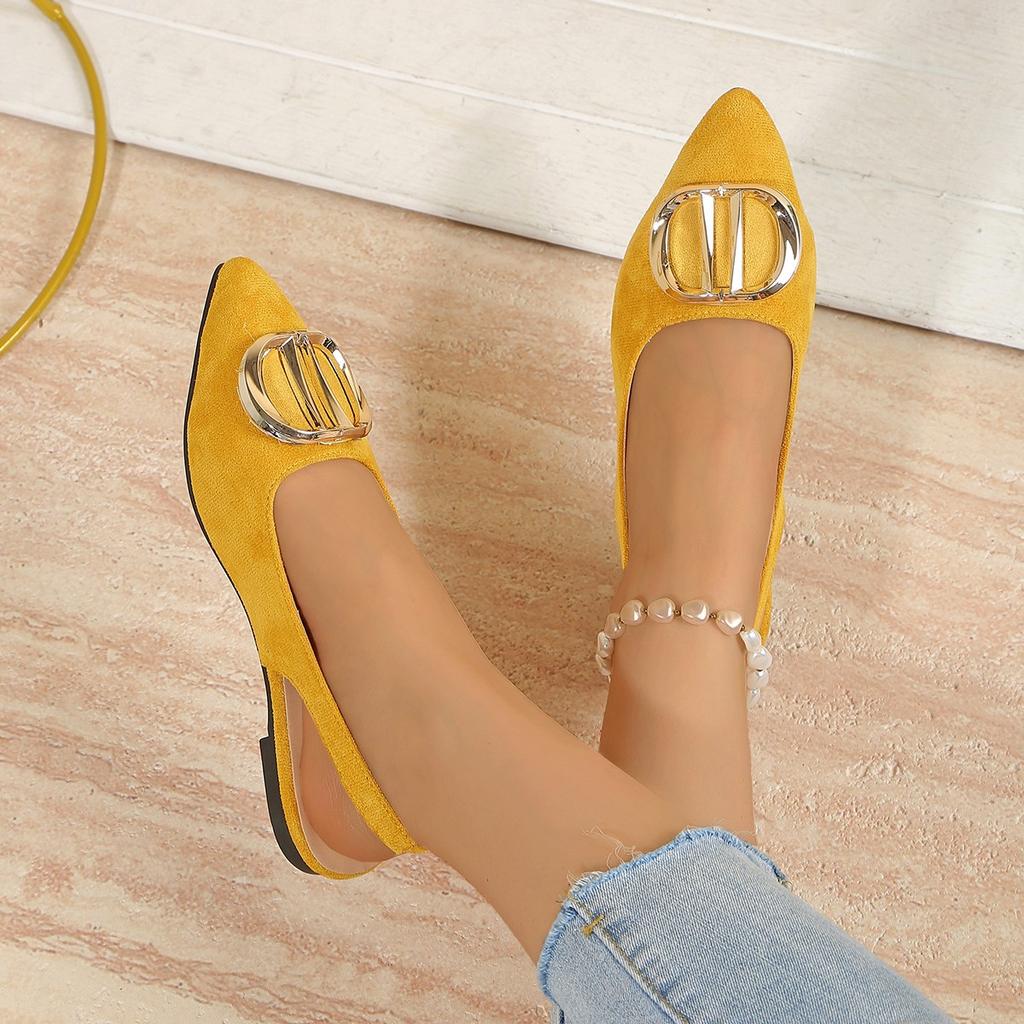 Fashion 2025 Summer New Women Sandal Fashion Pointed Toe Shallow Slip On Ladies Elegant Slingback Shoes Thin Med Heel Dress Mules Pumps