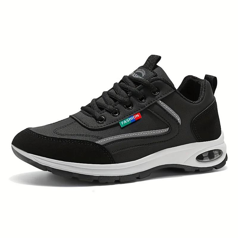 Men's Sneakers Sports Casual Shoes Leather Men Walking Shoe Four Seasons Soft Bottom Comfortable Versatile Anti Slip Work Shoes