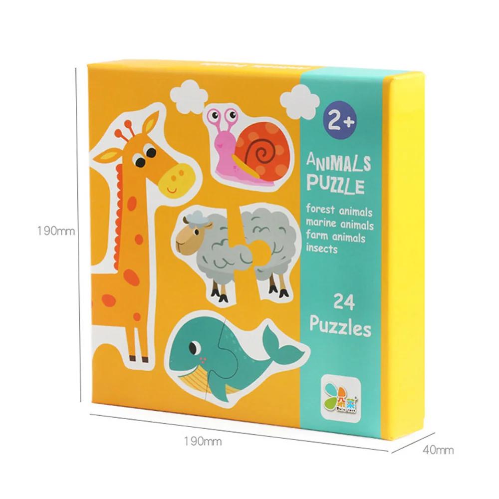 Puzzle ad incastro in legno per bambini Gioco di abbinamento Cognizione e apprendimento precoce del bambino Animale Frutta Traffico Giocattoli educativi per bambini Regali