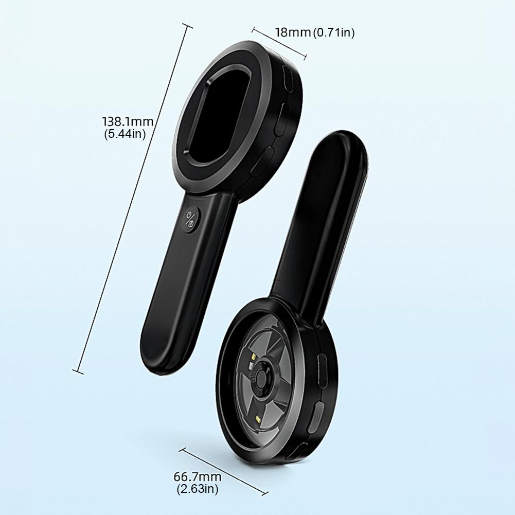 2‘’ Digital Microscope 100X Zoom Magnifying Glass with 8 LED Light Rechargeable Illuminated Magnifying Glass for Seniors Reading