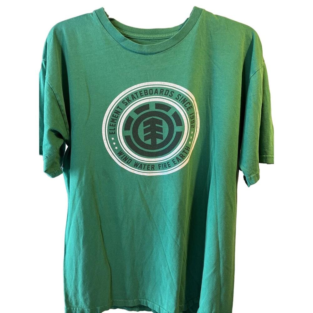 

Element Skateboarding Vintage Men’s L Green Short Sleeve Cotton T-shirt 3XL