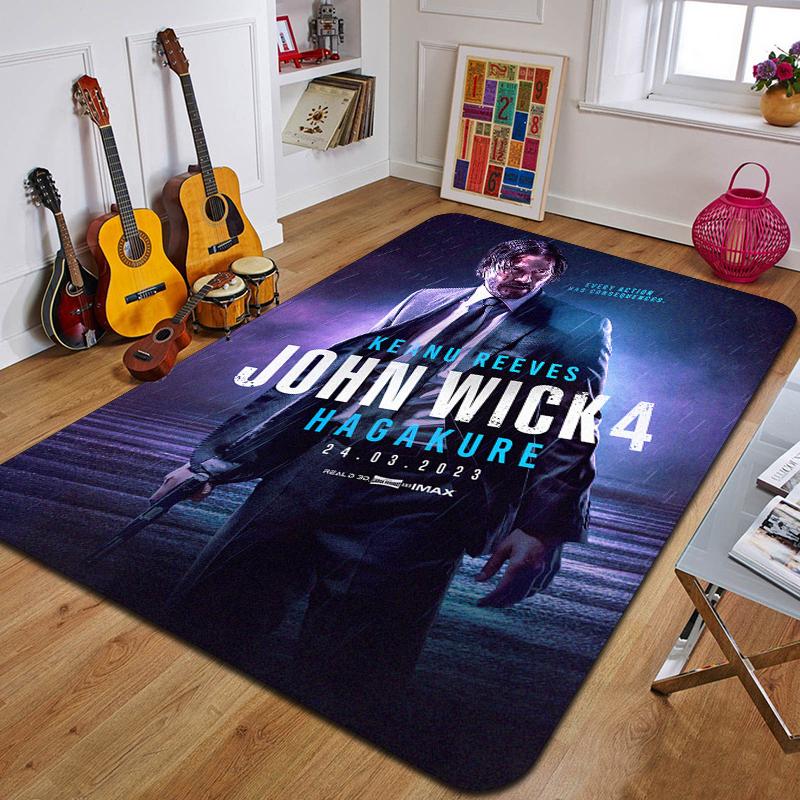 Tappeto stampato J-John Wick, tappetino da yoga alla moda, tappeto decorativo per camera da letto, soggiorno, bagno, tappetino decorativo per pavimento, regalo di compleanno