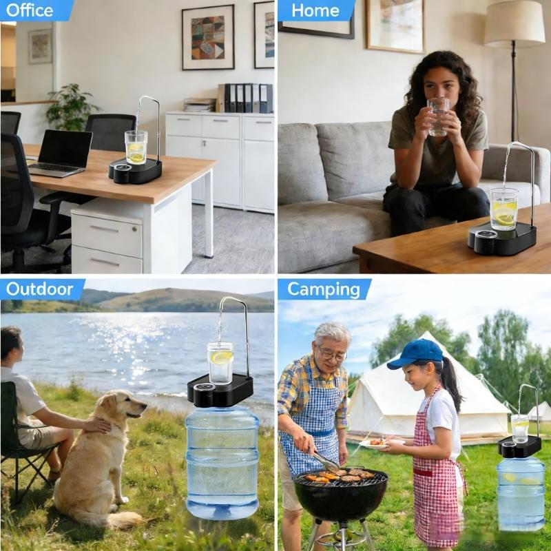 Desktop Drinking Water Dispenser Pump Rechargeable Electric Desktop Water Pump for Home, Office, Outdoor Easy To Use