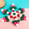 50Pcs/Pack Multicolored Polyester Wool Pom Poms Balls Diy Handmade Jewelry Accessories