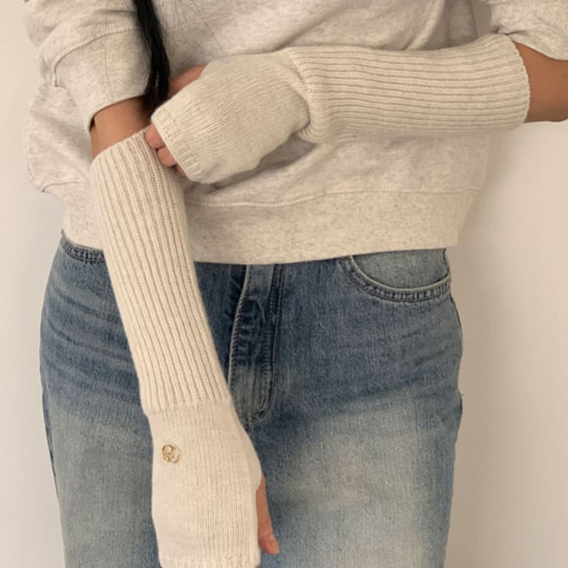 38comeoncommon Cashmere Hand Warmer (Melange Cream)