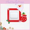 Colorful Cartoon Christmas Switch Stickers Fun Holiday Decorations With Reindeer Snowman