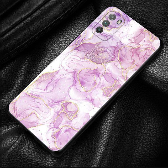 Telefon Fall Für Xiaomi Poco X3 X4 Nfc M3 M4 Pro Für Mi 12 Pro 11 10t Hinweis 10 5g 9 Abdeckung Shell Schönheit Marmor Gold Textur Quicksan