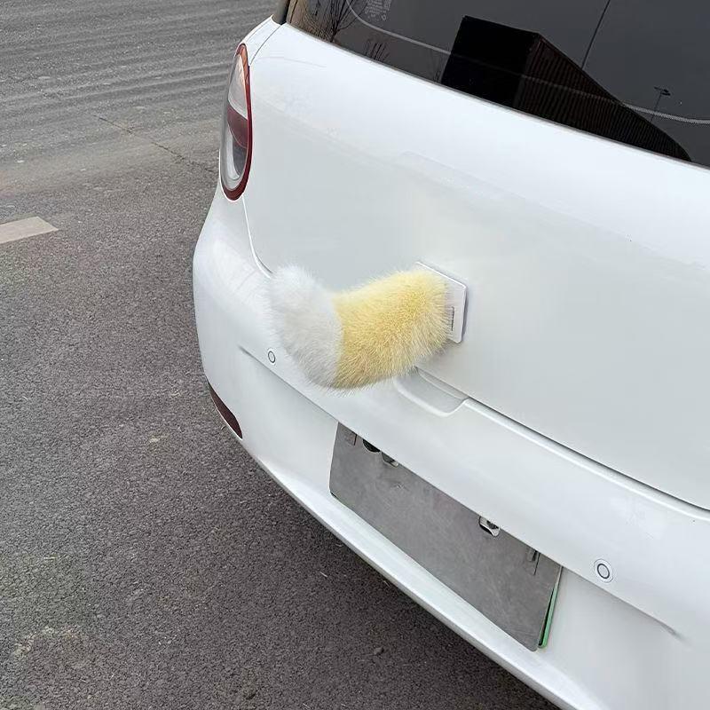 Voice-Activated Swinging Plush Tail - Remote Controlled Car Decoration