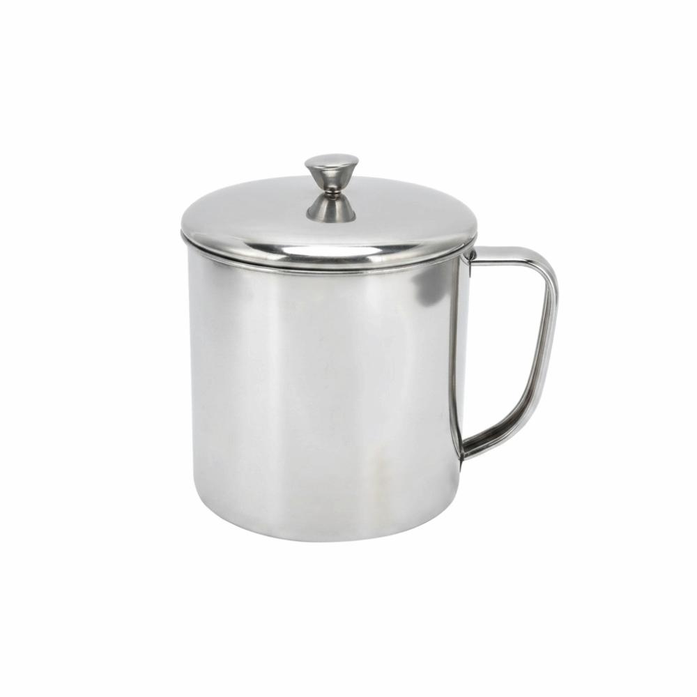With Sealed Lid Water Cup Cylindrical Overall Beverage Cup Metal Tumbler  Coffee Drinking 10cm