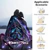 1PC Custom Name Celtic Triquetra Space outdooor Flannel blankets Throw Blanket All-Season Throw Gift Bedspread for Couch, Bed, Camping Holiday Birthda