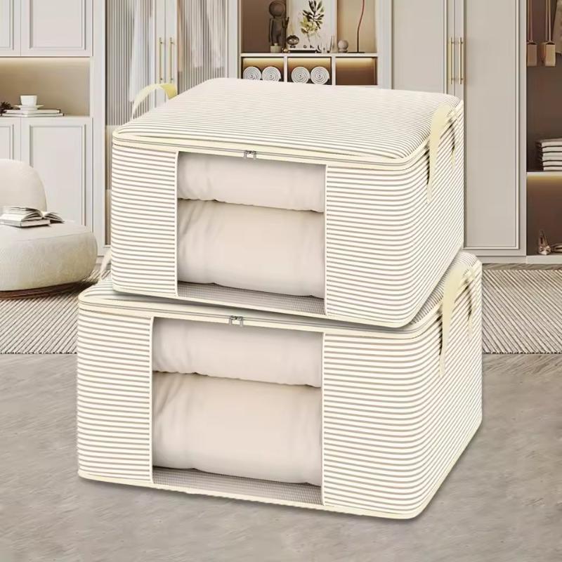 Faltbarer Griff Aufbewahrungstasche mit Fenster Wasserdicht Feuchtigkeitsbeständig Kleidung Steppdecke Organisationstasche Heimorganisator Organizador Ropa