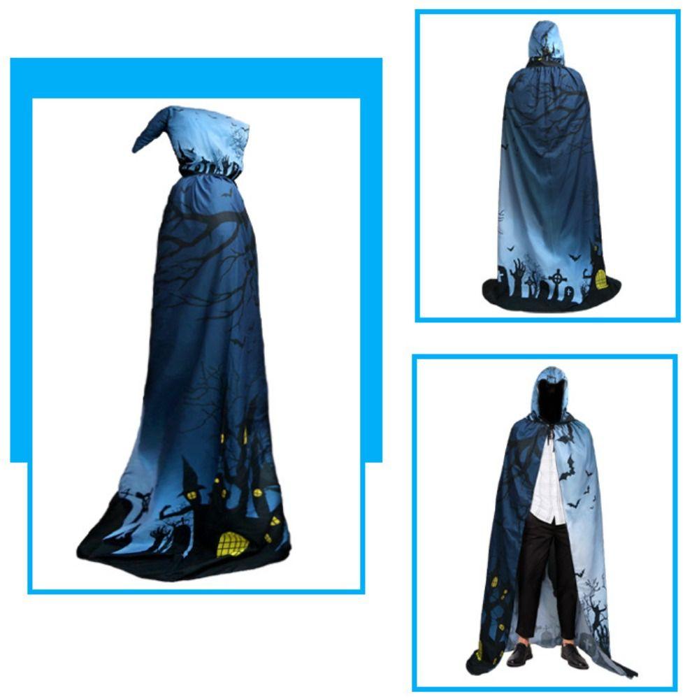Pumpkin Halloween Costume Cosplay Props Bat Spider Web Cape Halloween Death Cloak  Hallowmas