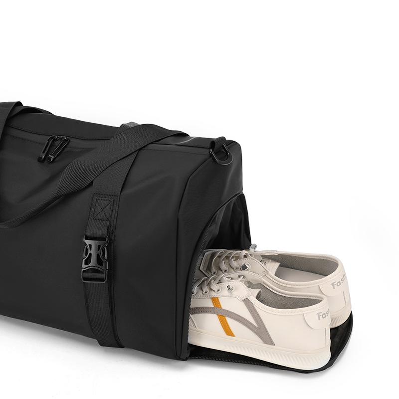 Kortreist reiseveske Herreveske med stor kapasitet Damebagasjeveske Tørr og våt Separat Sport Fitness Bag Separasjon Sko Vesker