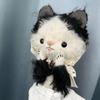 [USED] Artist Bear Plush Toy, Black Cat with Tongue Out, Teddy Bear by Overseas Artist